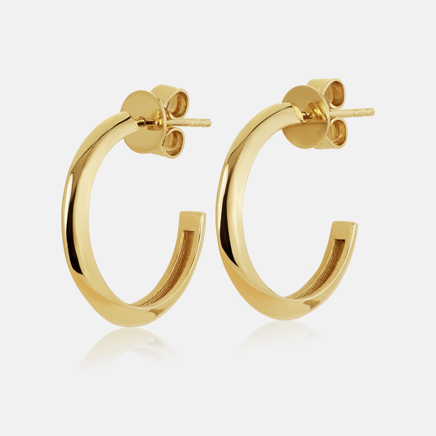 Knife Edge Hoop Earrings Louise Jean Jewellery