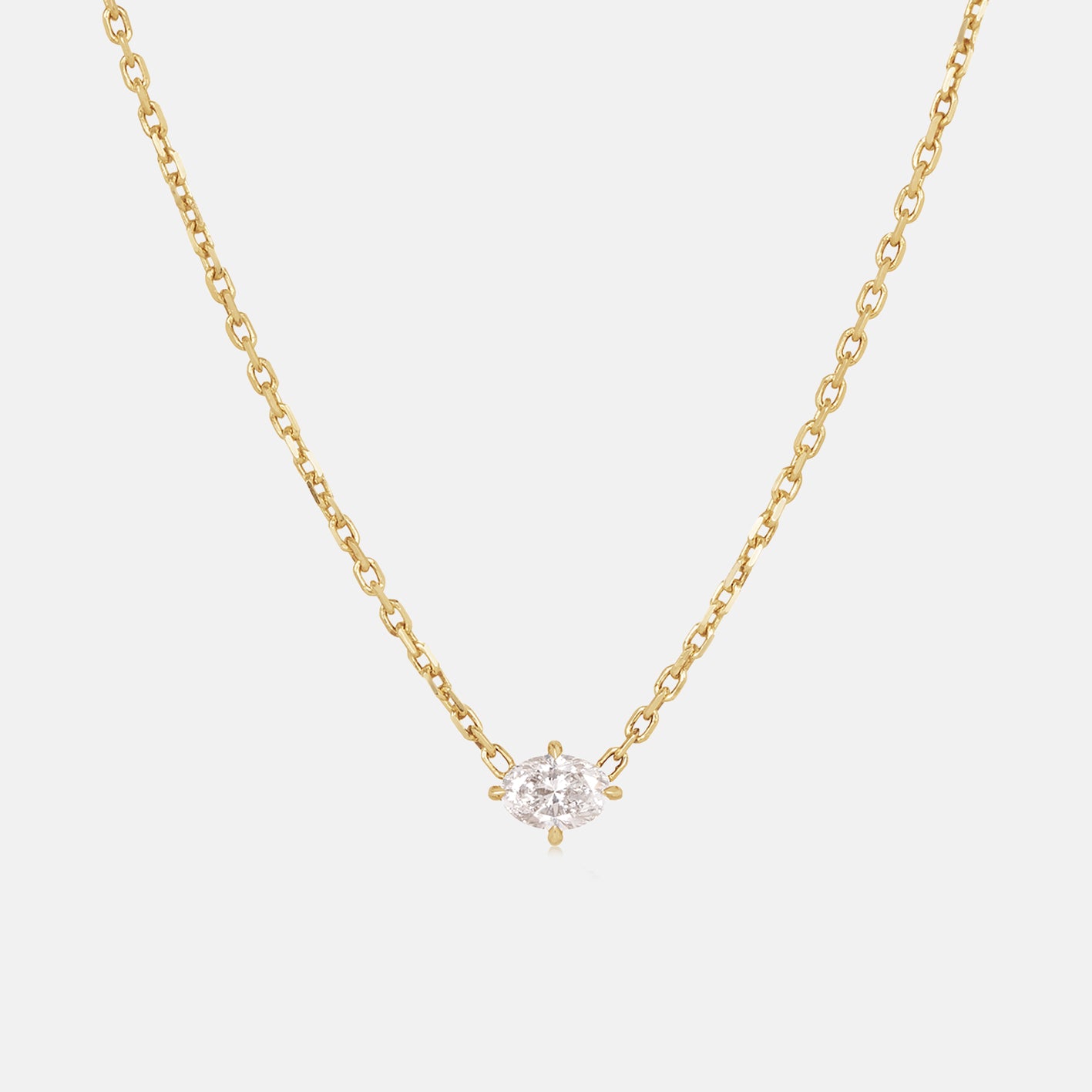 Oval Diamond Necklace – Louise Jean Jewellery