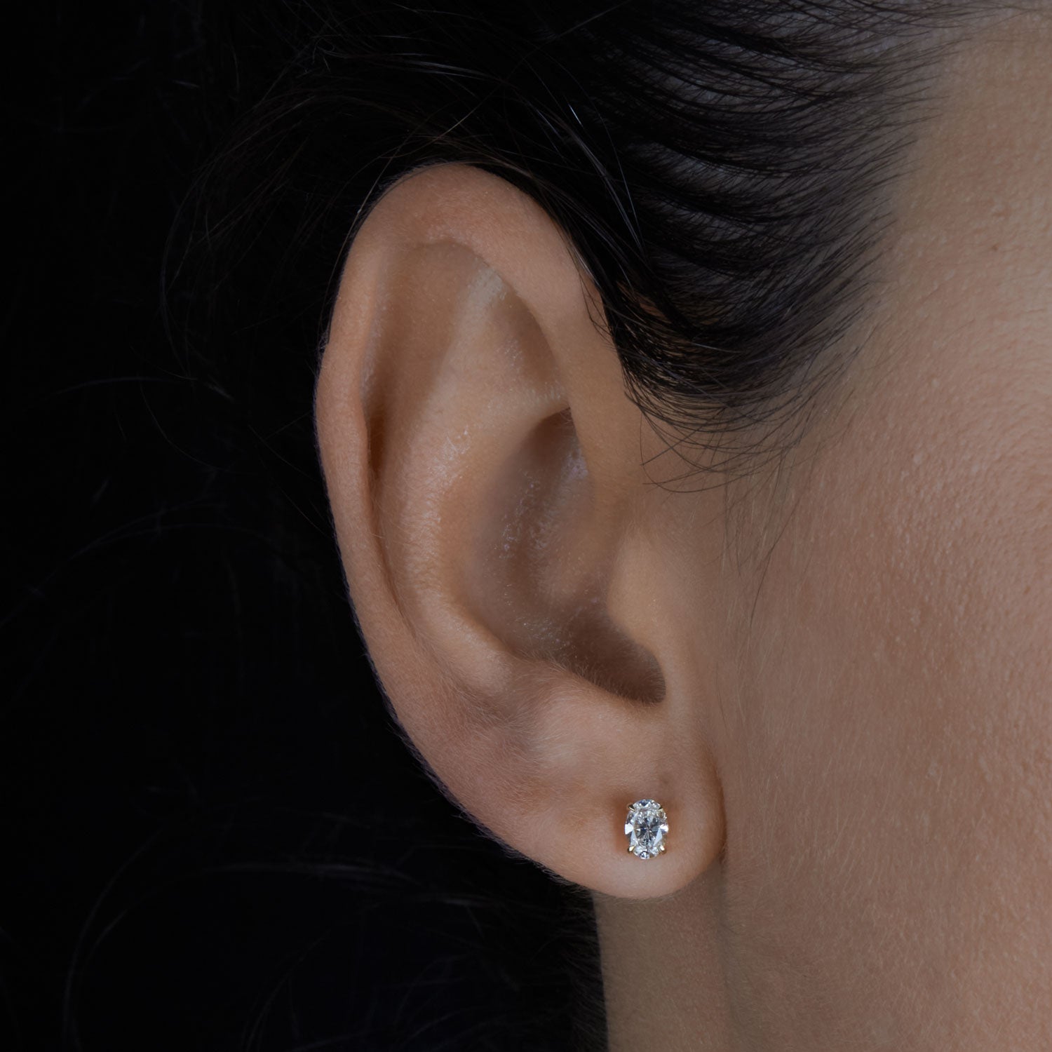 Oval Diamond Stud Earrings – Louise Jean Jewellery